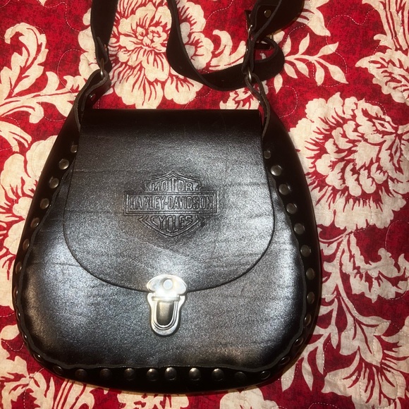 HarleyDavidson Bags Vintage Harley Davidson Leather Bag 98s Used 1